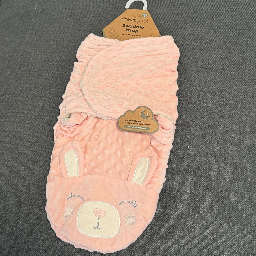 NWT dreamgro pink baby swaddle wrap